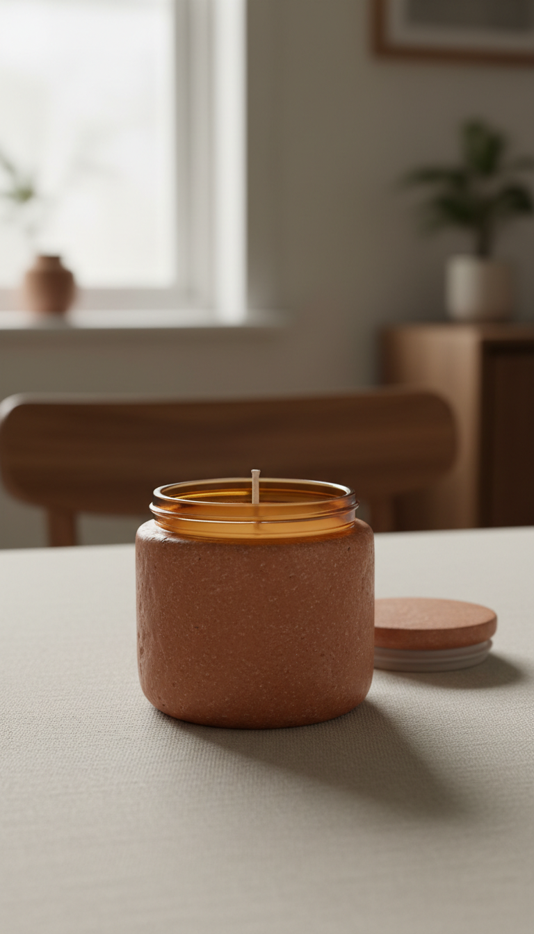 Soy Candle in Amber Glass